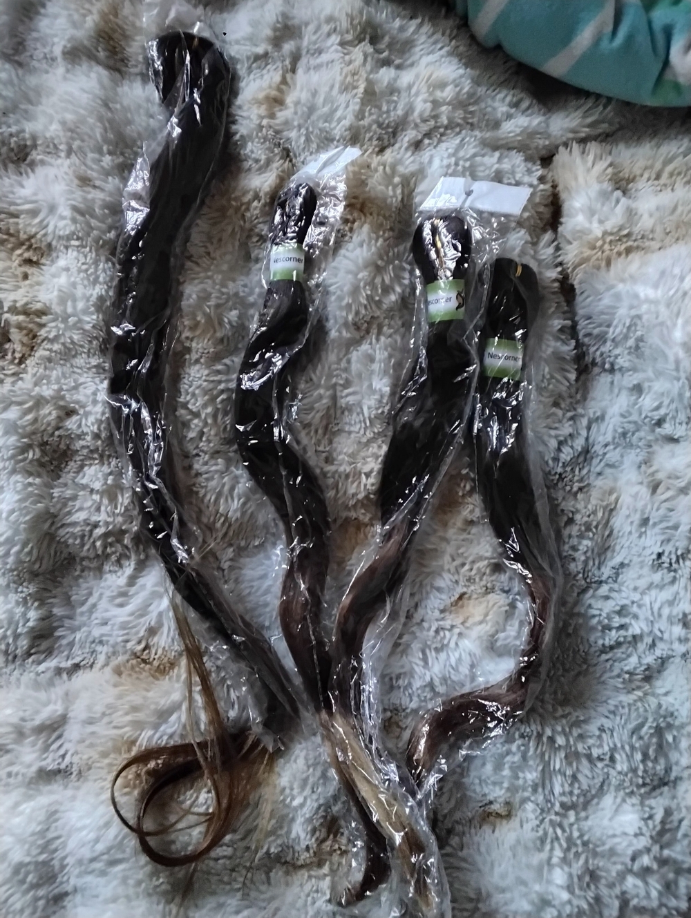 Premium Synthetic Hair Wefts - Dark Brown Ombre